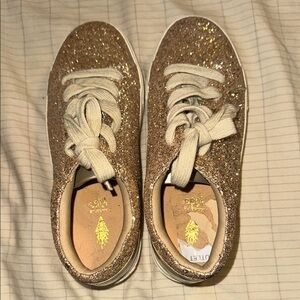 VOLATILE Kids Size 2 Glittery Gold Kids Shoes
